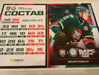 Барс(Казань) - ХК. Рязань -ВДВ...26.01.2026.