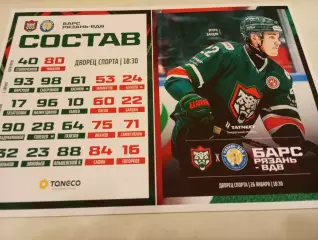 Барс(Казань) - ХК. Рязань -ВДВ...26.01.2026.