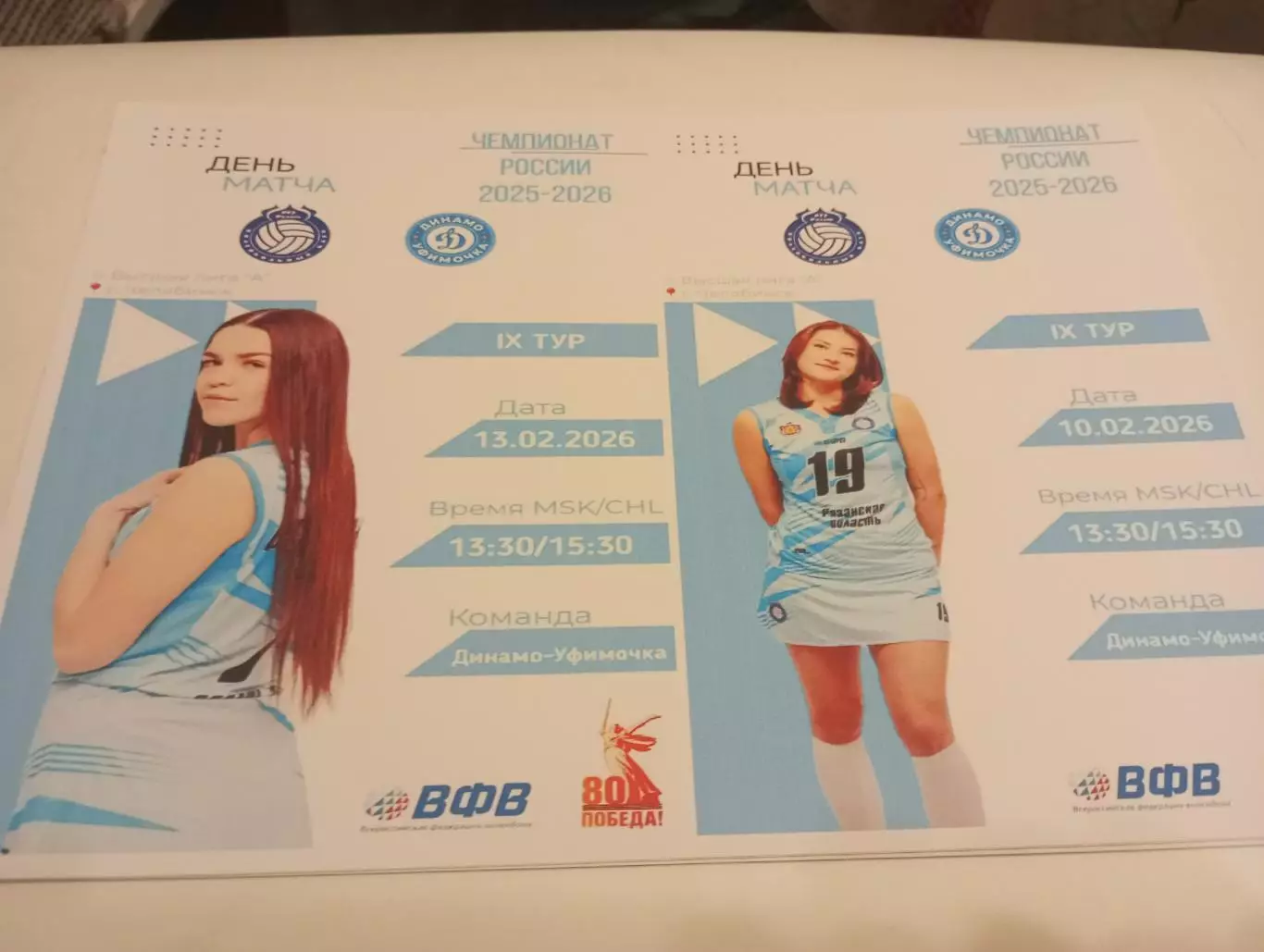 ВК. Рязань - РГУ - Динамо-Уфисочка(Уфа).10/13.02.2026.