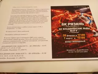 БК. Рязань - БК. Владимирские Львы ВлГу(Владимир)28.02.2026.