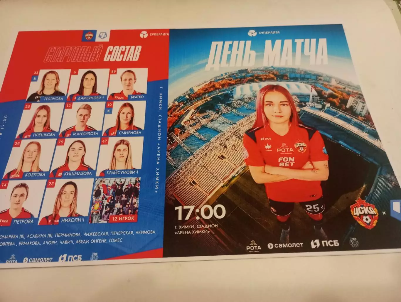 ЖФК. ЦСКА - ЖФК. Чертаново.21.03.2026.№ 3