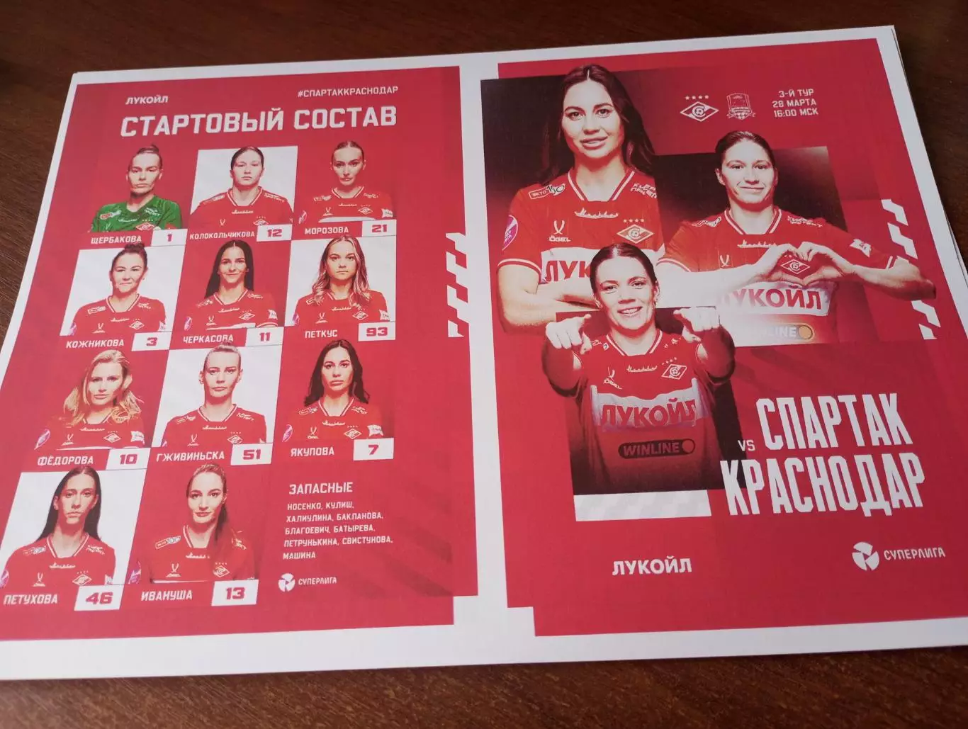 ЖФК. Спартак (Москва ) - ЖФК . Краснодар..28.03.2026.