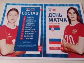 Сб. Сербия- Сб. России. 19.02.2026..Женщины.юниоры