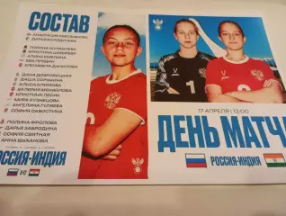 Сб. России - Сб.. Индия. 17.04.2026. Женщины юниоры
