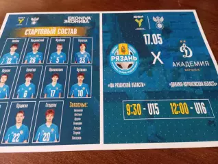 ФА. Рязанской области - Академия..Динамо Воронежская область 17.05.2026.(U-15)