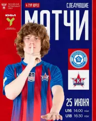 Динамо Владивосток - СКА(Хабаровск) 25.06.2026.. ЮФЛ(U-18)