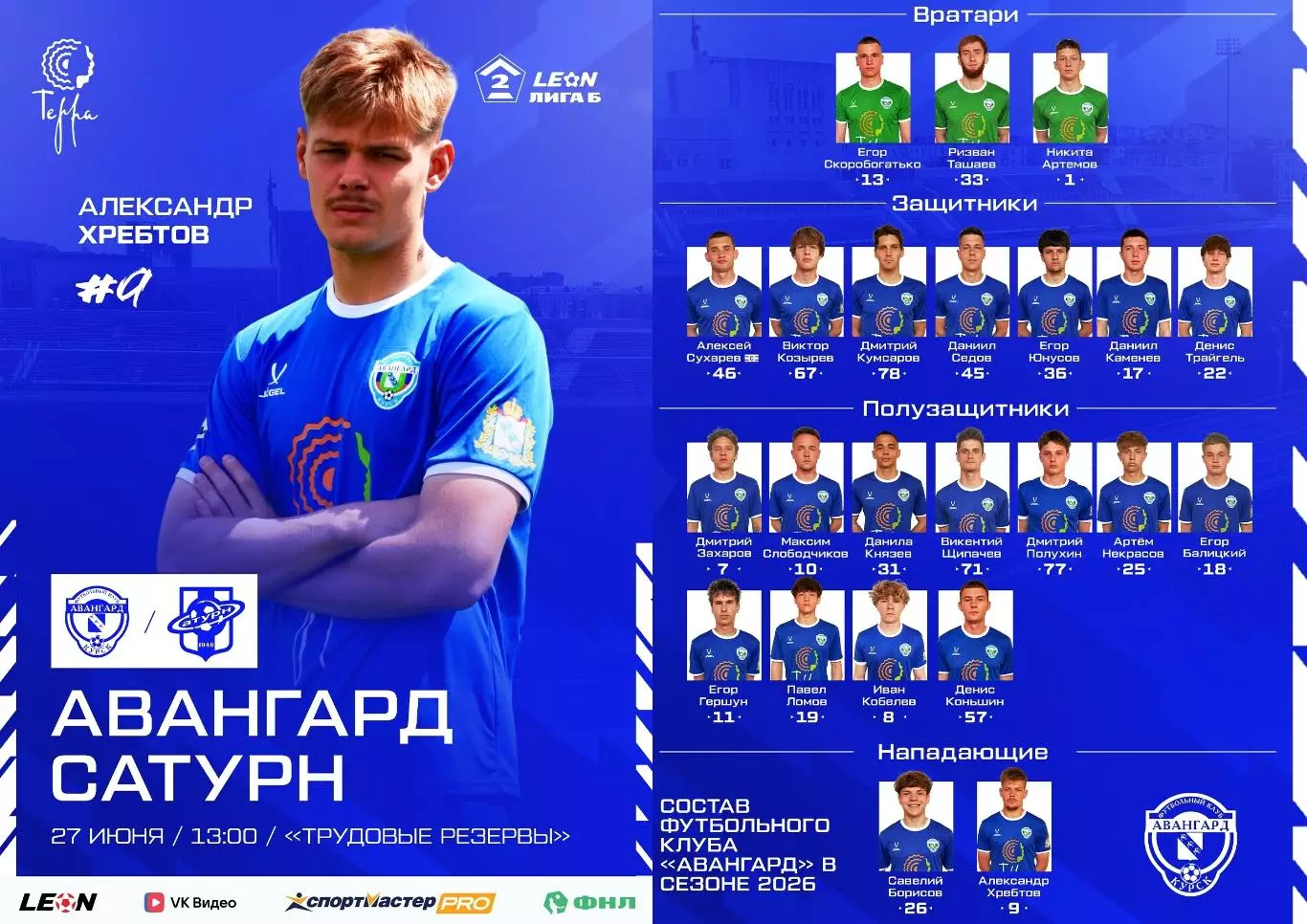 Авангард(Курск) - Сатурн(Раменское) ..27.06.2026.