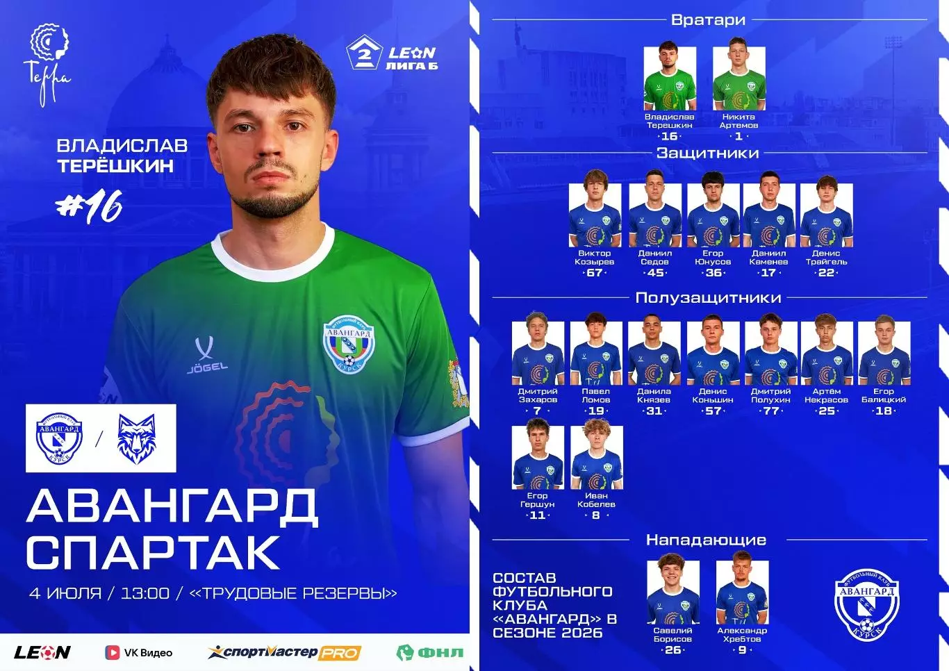 Авангард(Курск) - Спартак(Тамбов).4.07.2026.