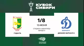 ФК.Гудаута(Новосибирск) - Динамо-2(Барнаул)13.06.2026.кубок Сибири 1\8