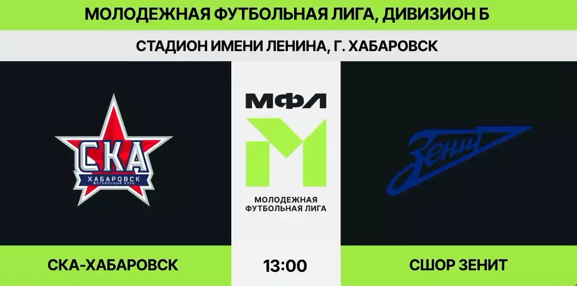 СКА-М(Хабаровск) - СШОР Зенит(Санкт-Петербург)9.10.2026(МФЛ)