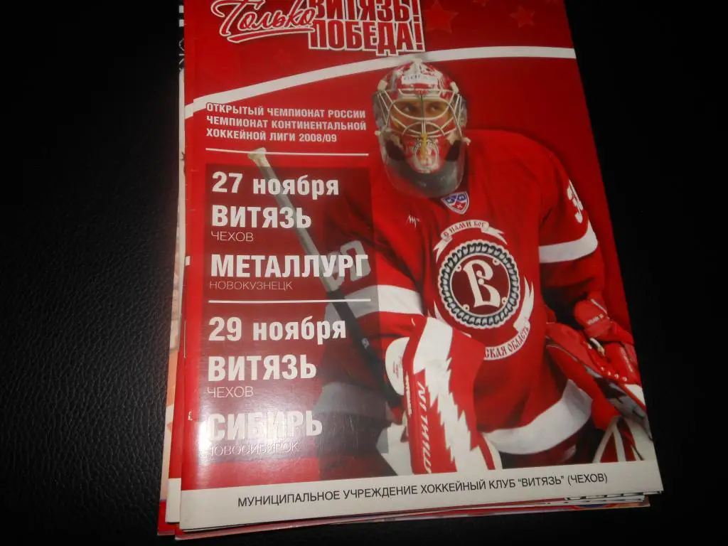 Витязь (Чехов) - Металлург (Новокузнецк)/Сибирь (Новосибирск) 2729.11.2008.