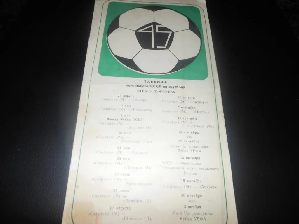 Футбол 1982