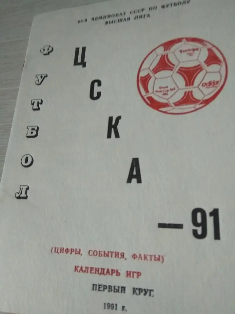 ЦСКА 1991 (цифры )