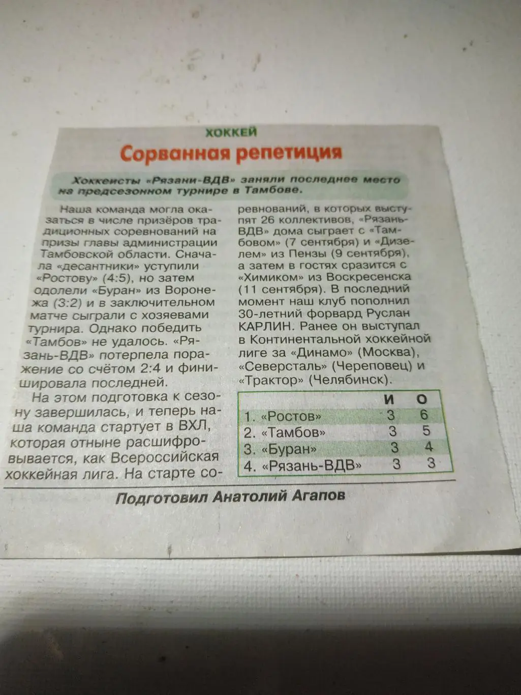 ХК Рязань - ВДВ- межсезонье(2022/2023)