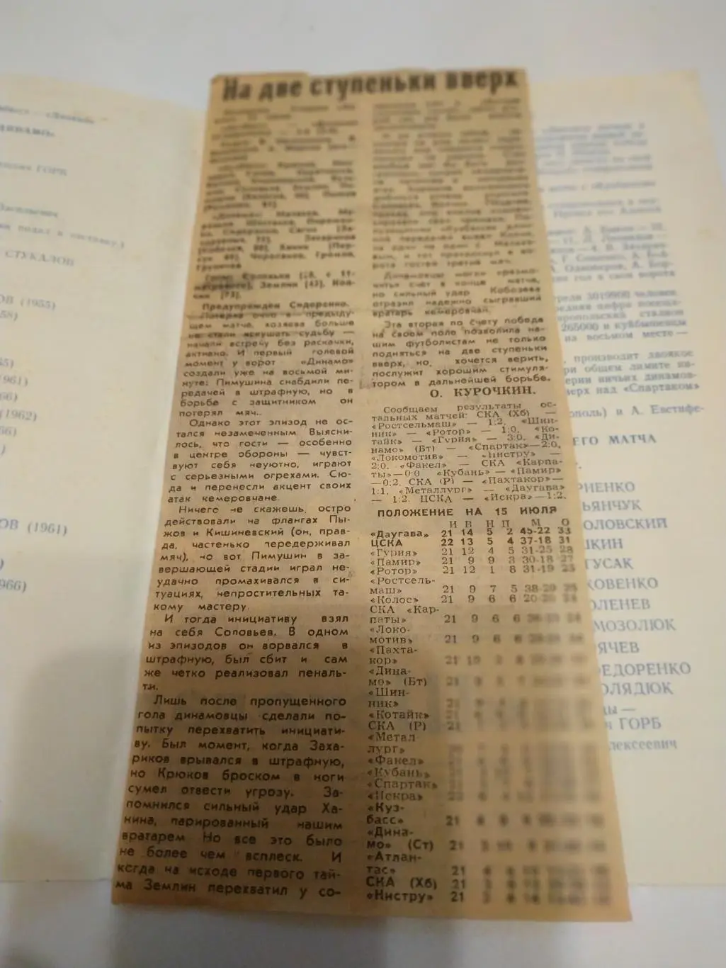 Кузбасс(Кемерово) - Динамо (Ставрополь). 1986. + (отчёт) 1