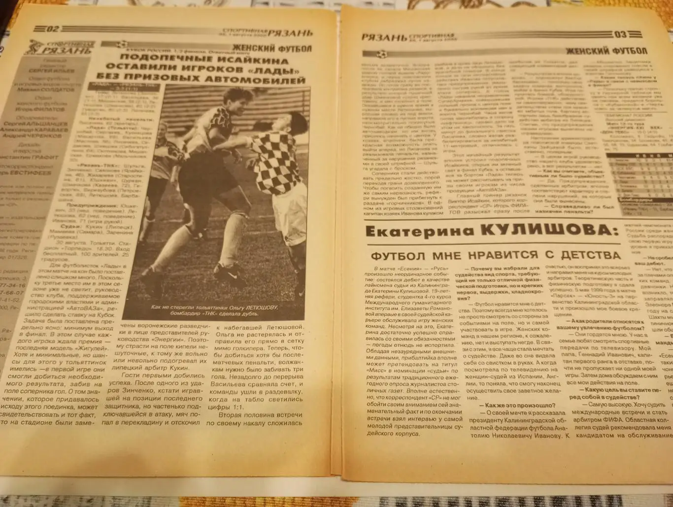 Лада(Тольятти) - Рязань ТНК. 30.08.2000. .Счёт (3-3)Кубок России. 1/2 финала