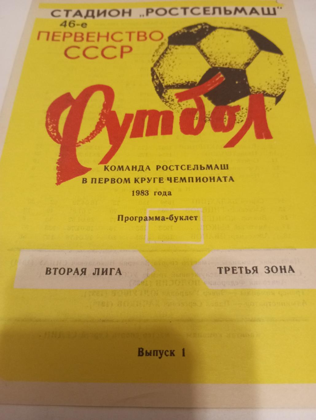 Ростсельмаш (Ростов на Дону). 1983 (1-круг)