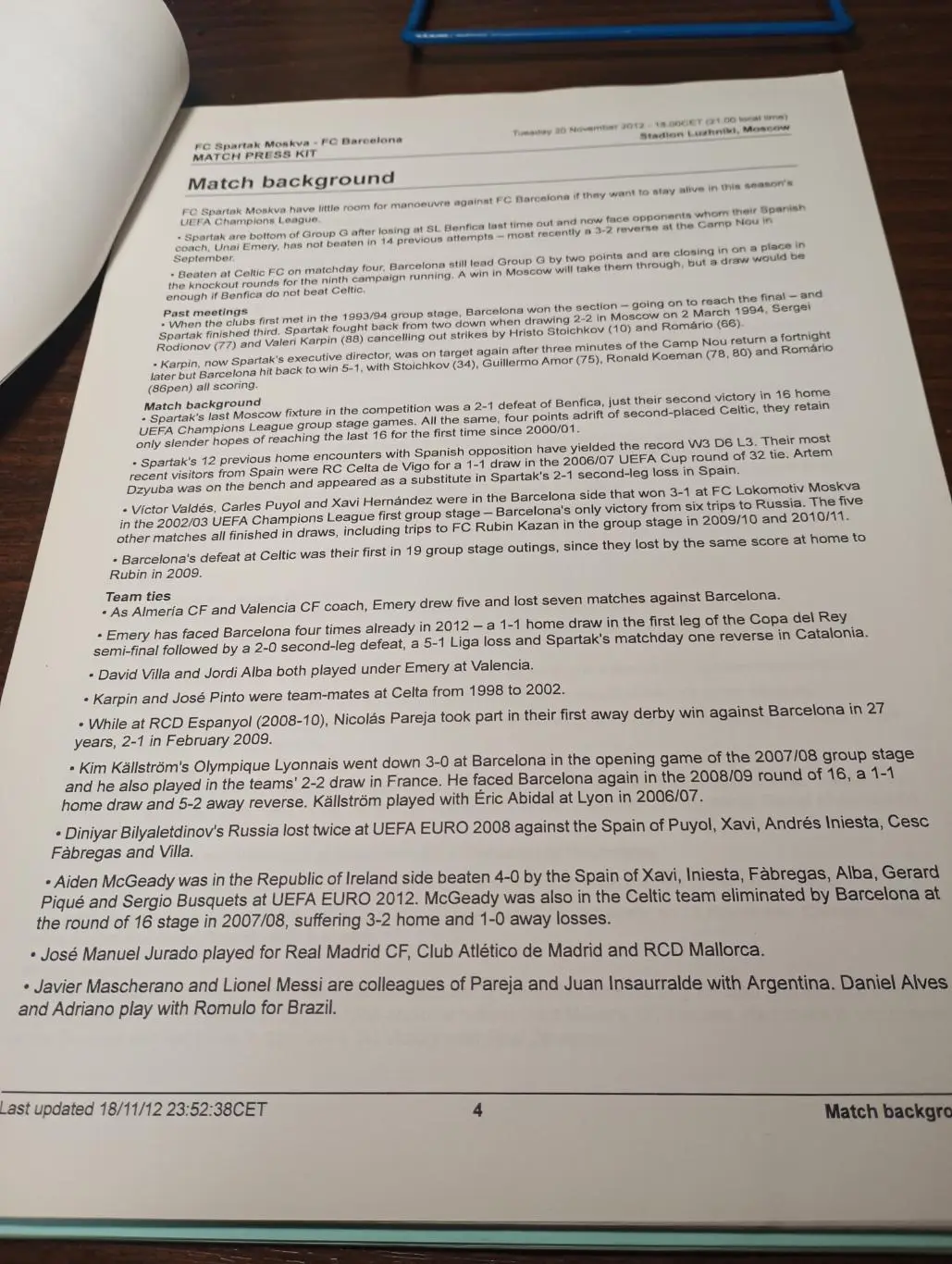 Спартак ((Москва) - Барселона.20.11.2012 ( 22 страницы английский язык) 3