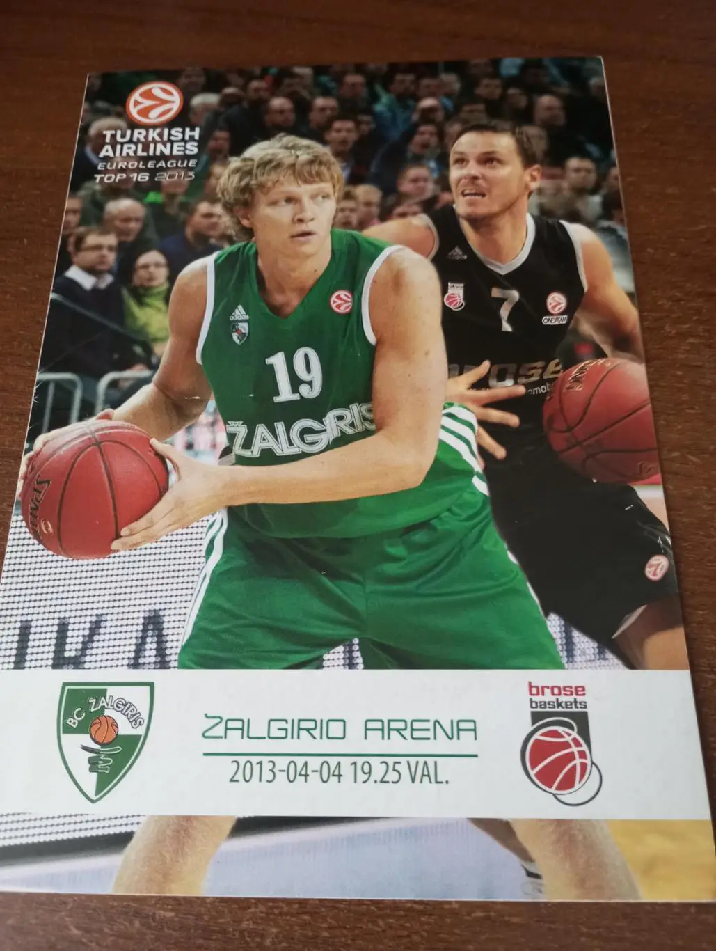 Жальгирис(Вильнюс ) - Брозе Бамберг (Германия)4.04.2013.