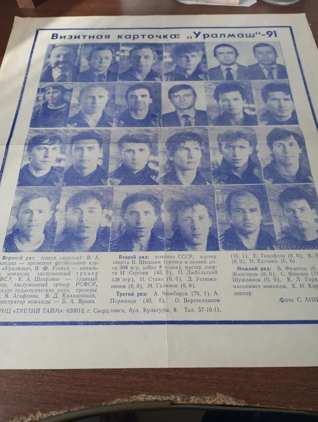 Уралмаш Свердловск. 1991