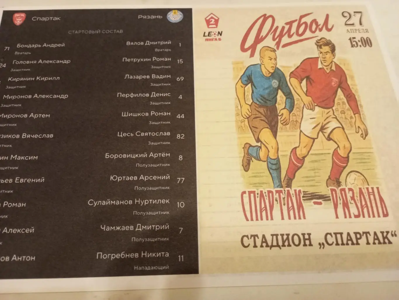 Спартак (Тамбов) - ФК. Рязань. 27.04.2025. Авторская.,,.