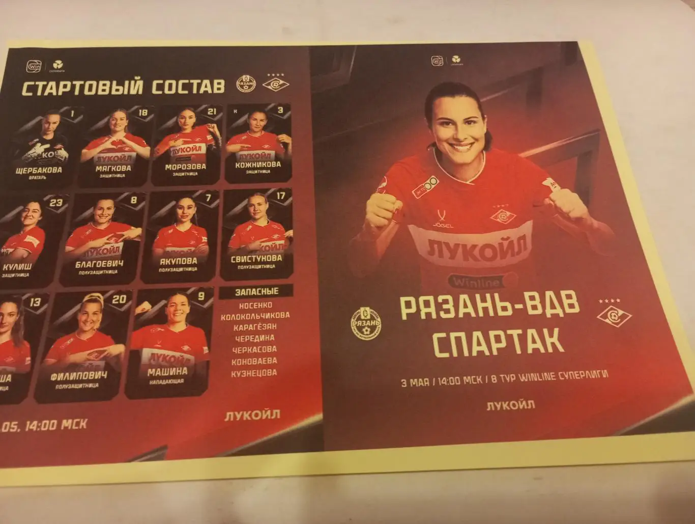 ЖФК. Рязань - ВДВ - ЖФК Спартак (Москва).3.05.2025.(2-вид) Авторская.,,