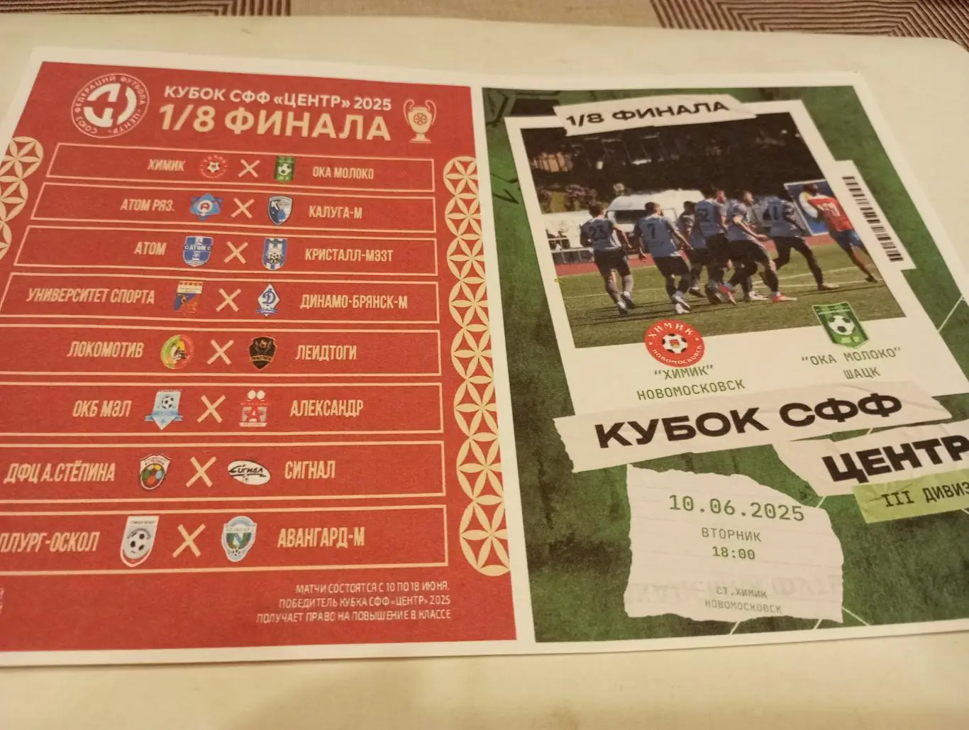 Химик(Новомосковск ) - Ока Молоко(Шацк Рязанская область). 10.06.2025. Кубок СФФ