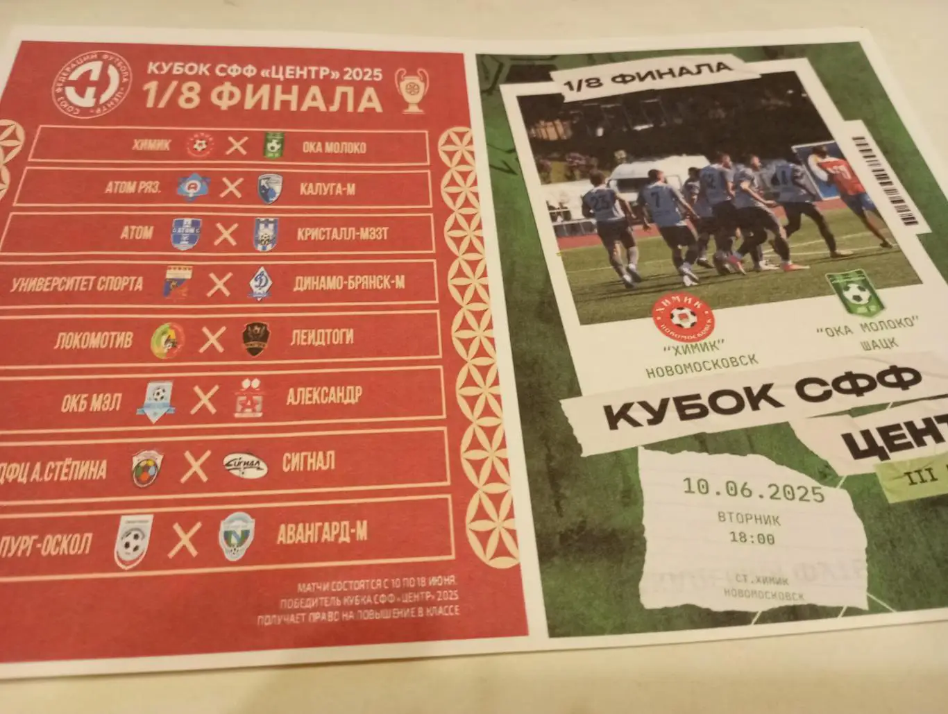 Химик(Новомосковск ) - Ока Молоко(Шацк Рязанская область). 10.06.2025. Кубок СФФ