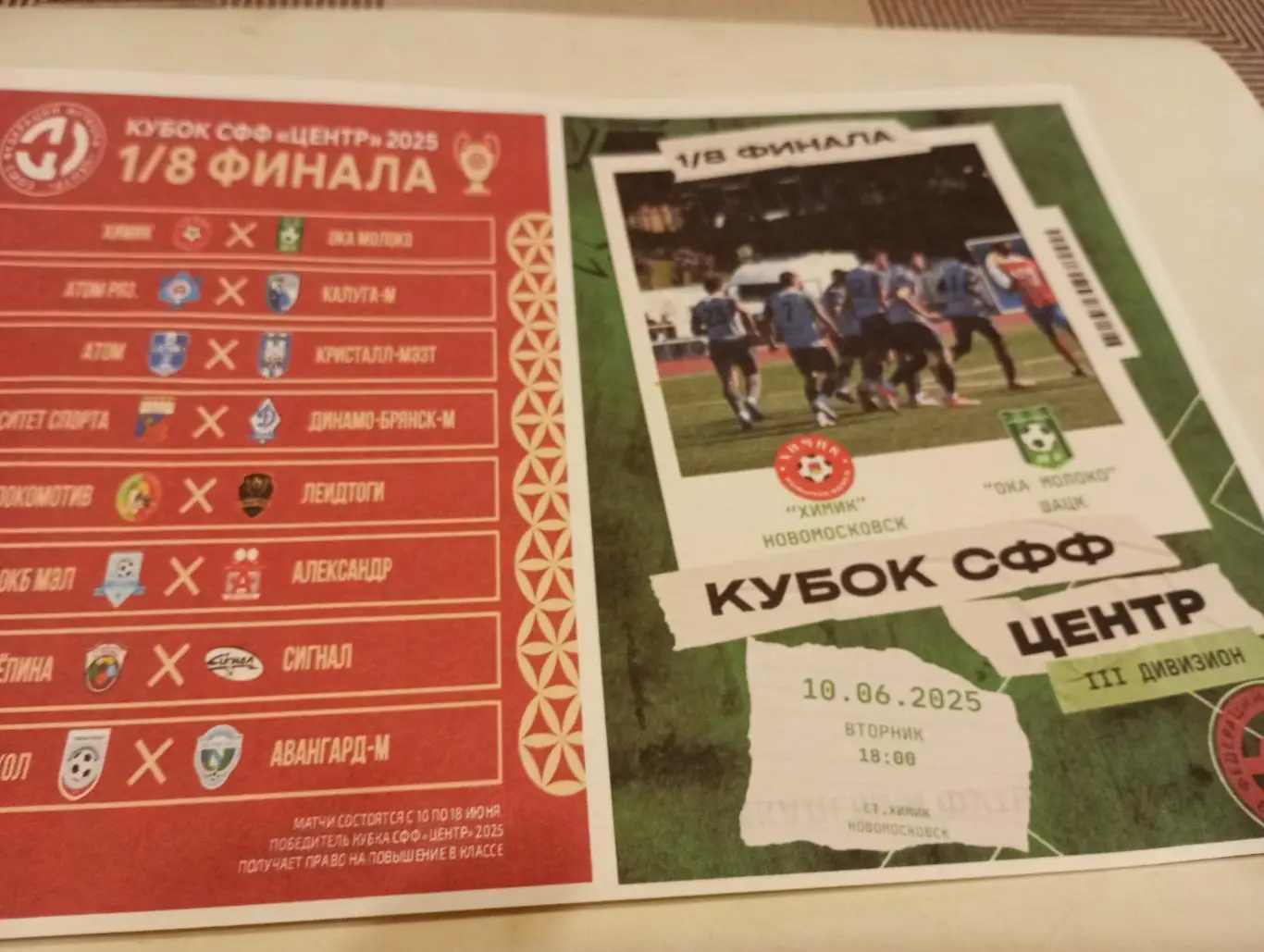 Химик(Новомосковск ) - Ока Молоко(Шацк Рязанская область).10.06.2025. Кубок СФФ