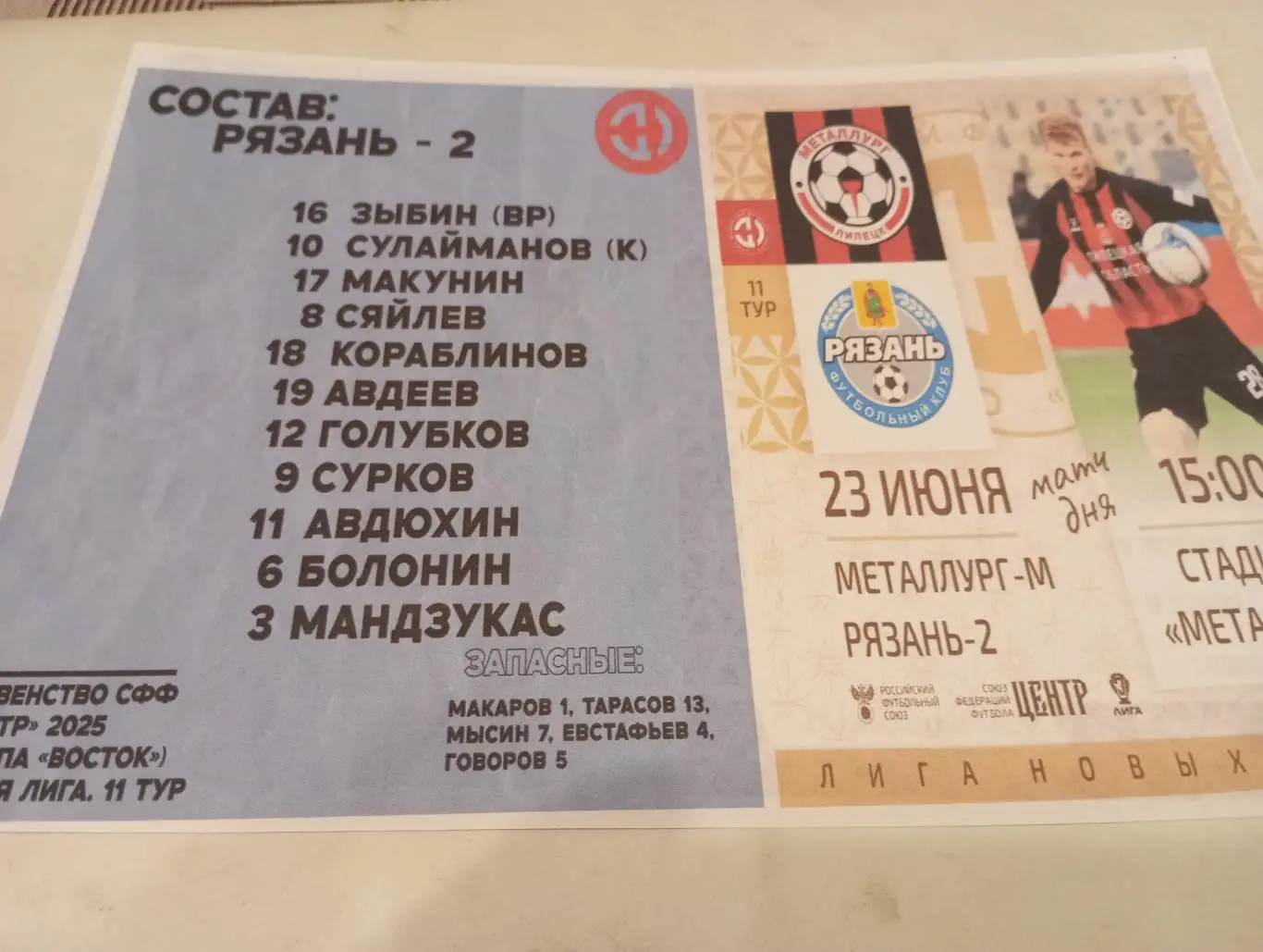 Металлург -М(Липецк ) - ФК. Рязань - 2.. 23.06.2025..