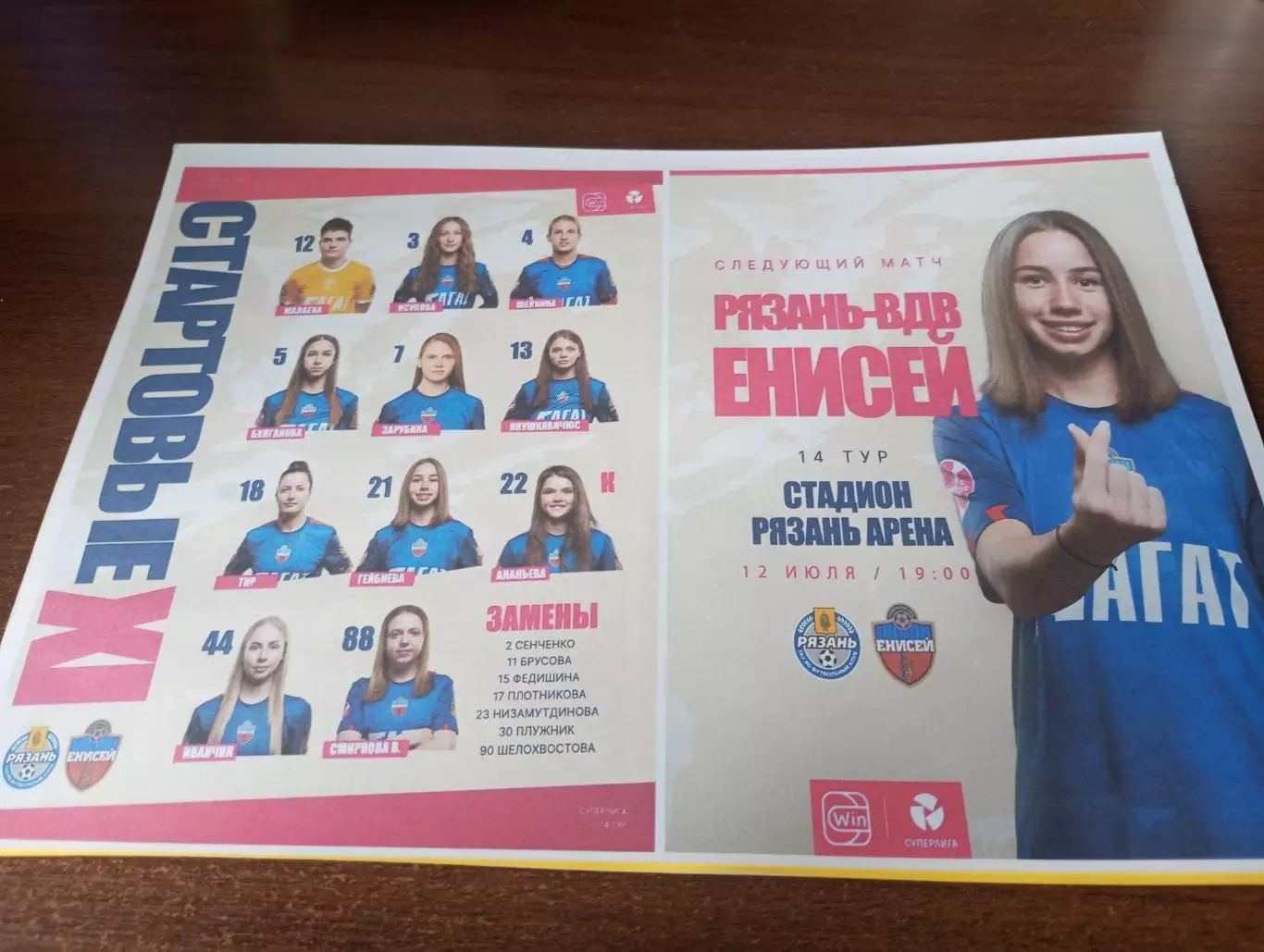 ЖФК. Рязань ВДВ. - ЖФК. Енисей (Красноярск). 12.07.2025. Авторская.Вид.№3