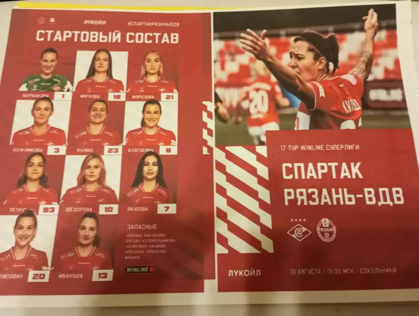 ЖФК. Спартак (Москва) - ЖФК Рязань -ВДВ .9.08.2025. .Авторская .,№ 5