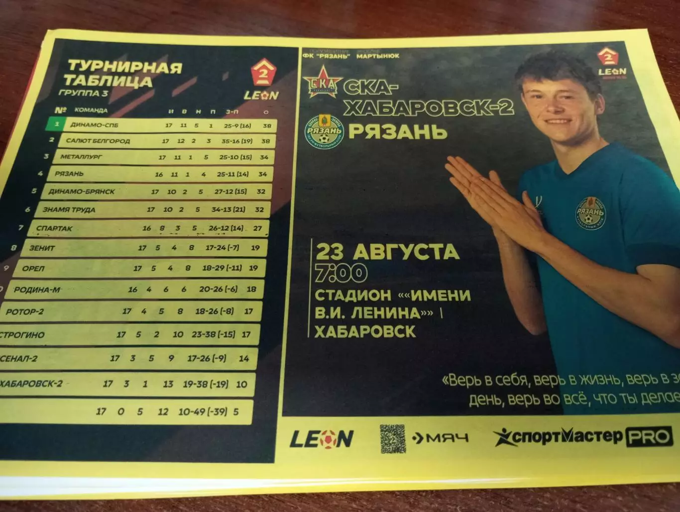 СКА-2(Хабаровск) - ФК. Рязань. 23.08.2025. .Авторская № 2.