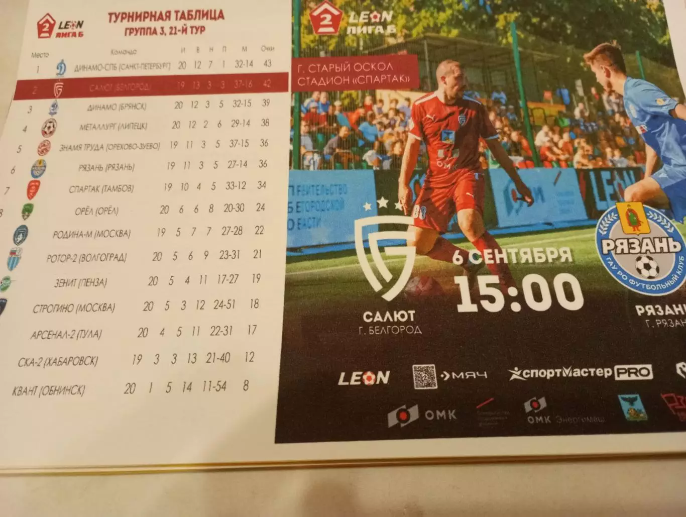 Салют (Белгород ) - ФК. Рязань..6.09.2025. . Авторская № 1