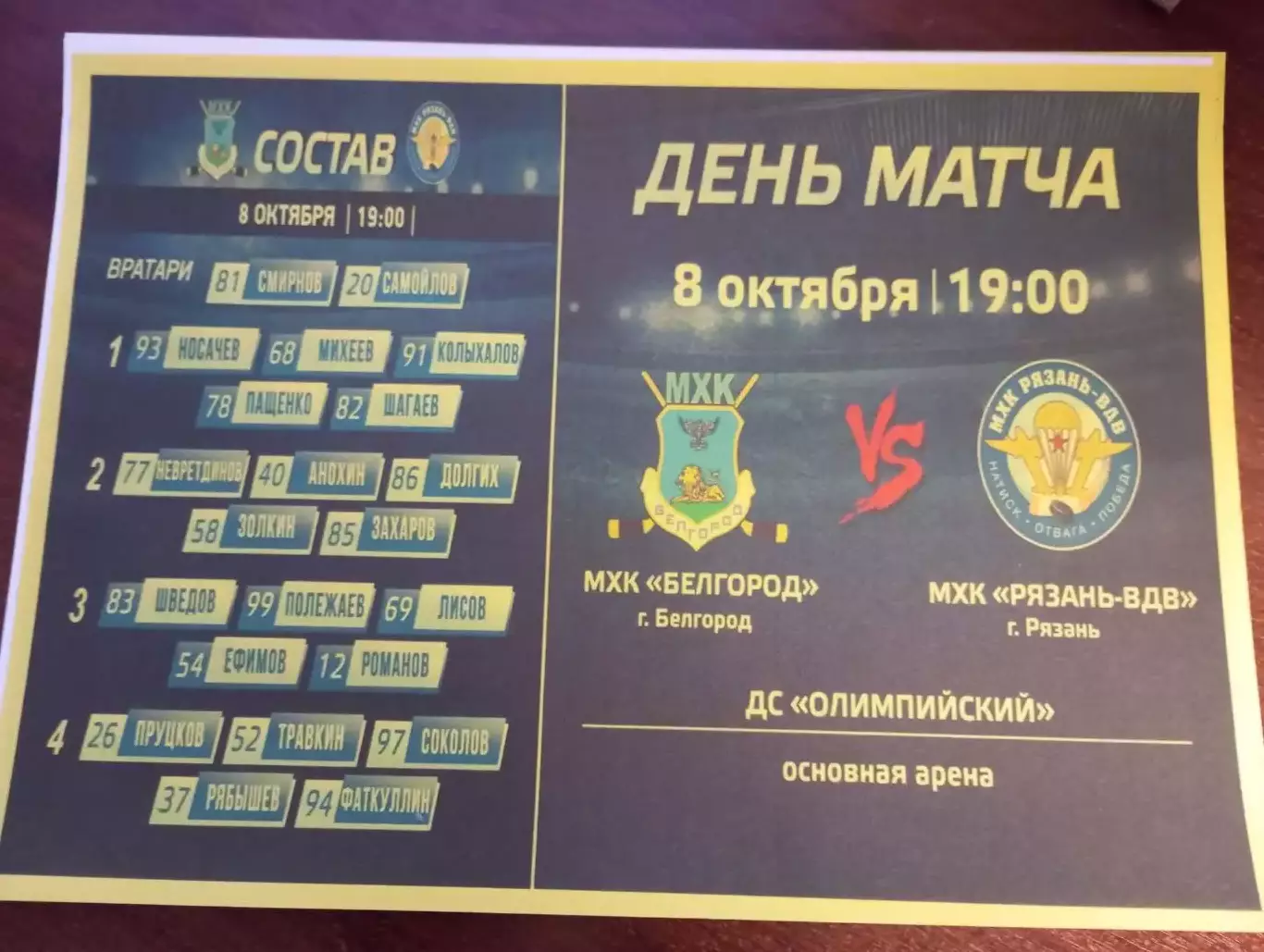 МХК. Белгород - МХК. Рязань ВДВ.. 8.10.2025...