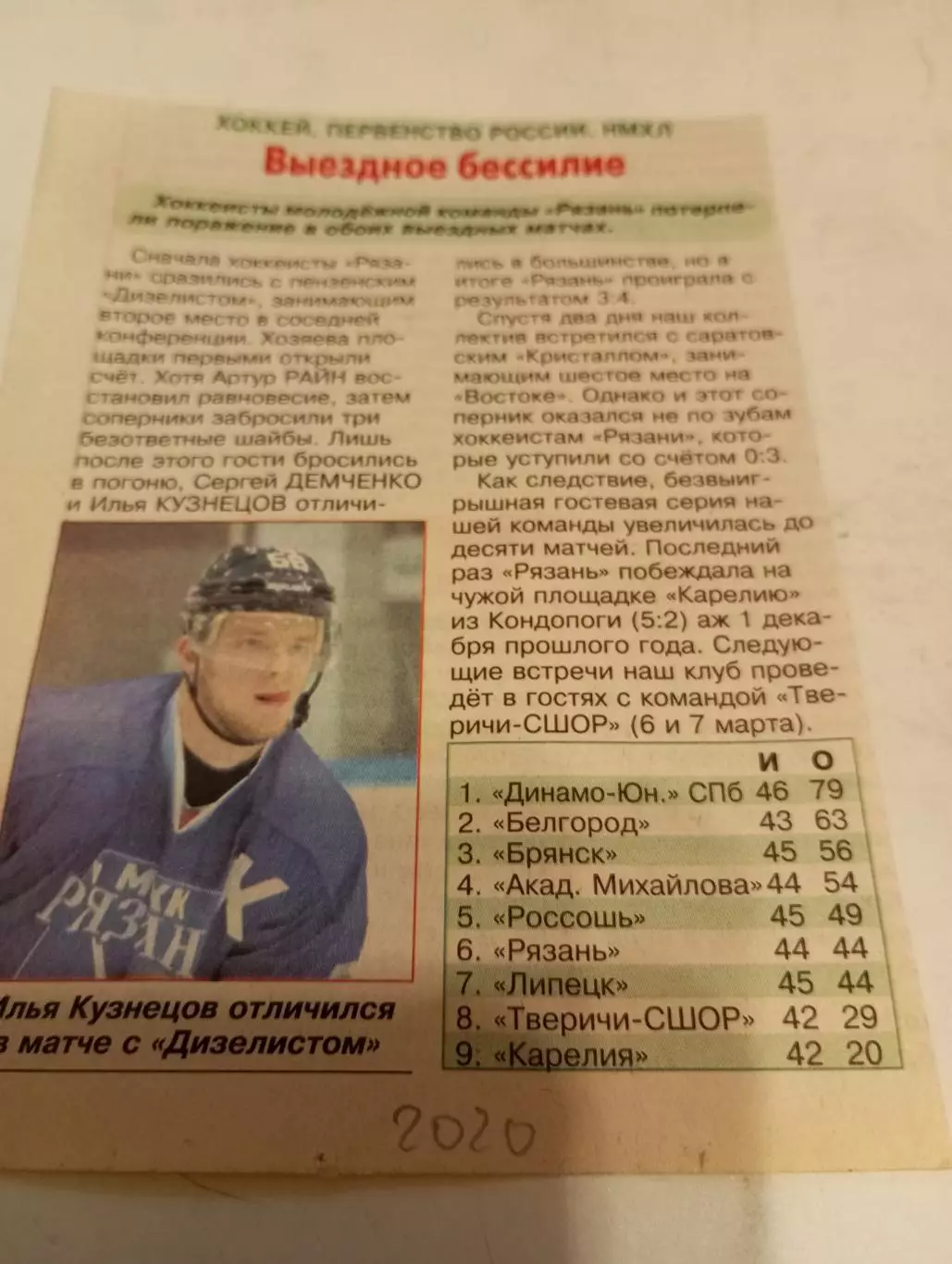 МХК .Кристалл (Саратов) - МХК .Рязань. Февраль 2020.Счёт (3-0)