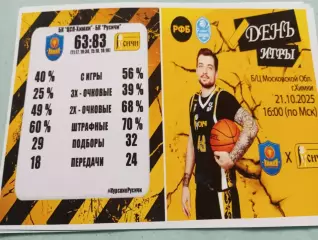 БК. ЦСП . Химки- БК.Русичи(Курск) .21.10.2025.