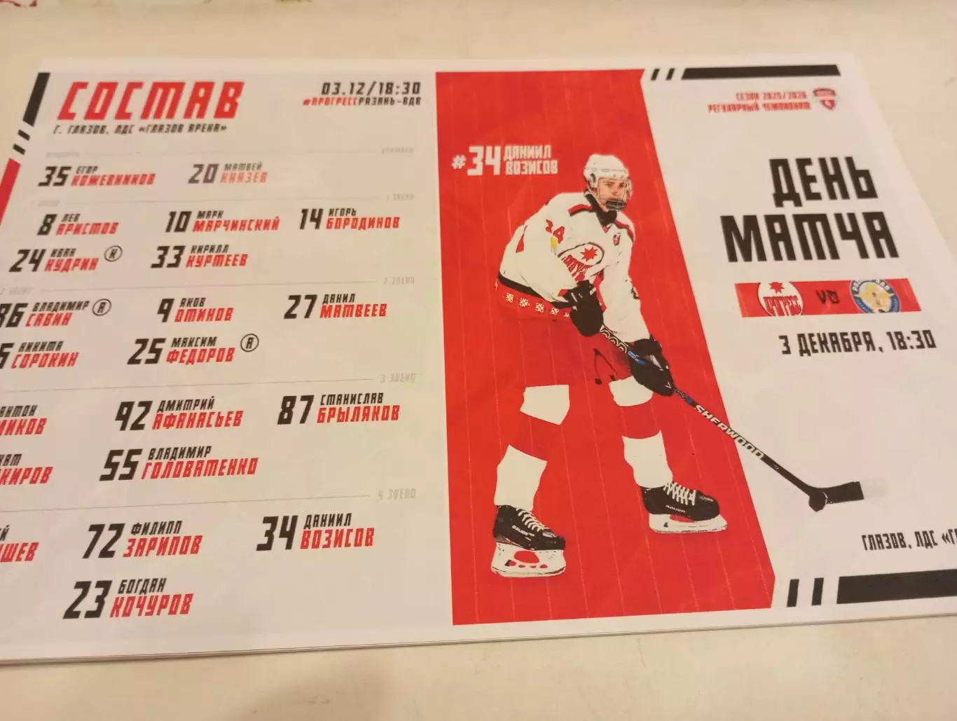 МХК.. Прогресс (Глазов) - МХК. Рязань ВДВ....3.12.2025..