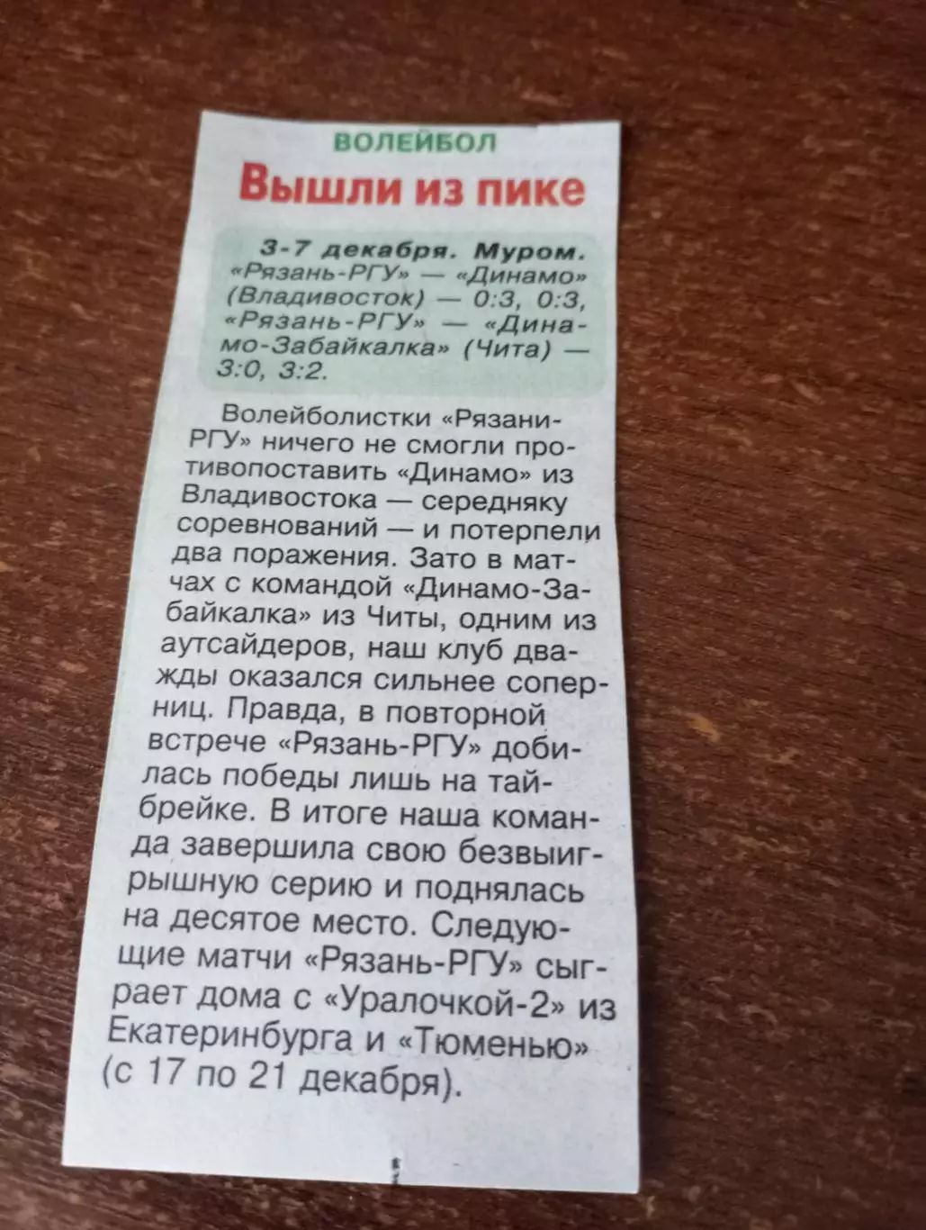 3-7.12.2025.. ВК. Рязань -РГУ (Владивосток, Чита)