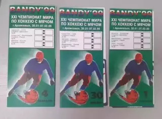 Чемпионат мира - 1999. Архангельск. Сборная России 3 шт.