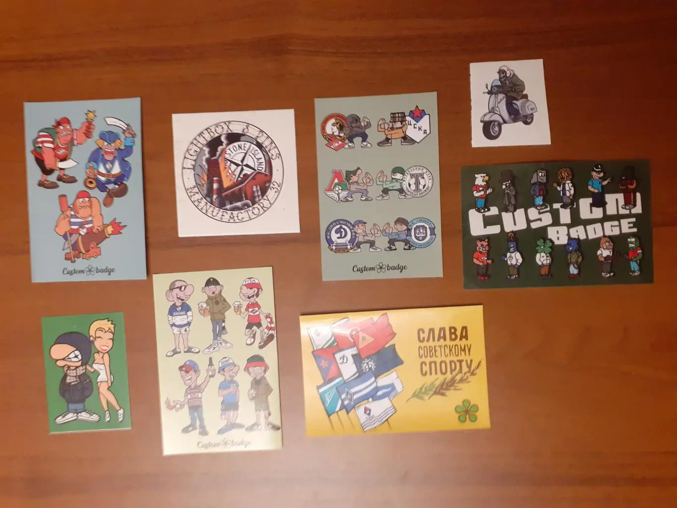 Стикер фанатский Спартак, Торпедо, ЦСКА, Динамо, Зенит, Локомотив...8шт.