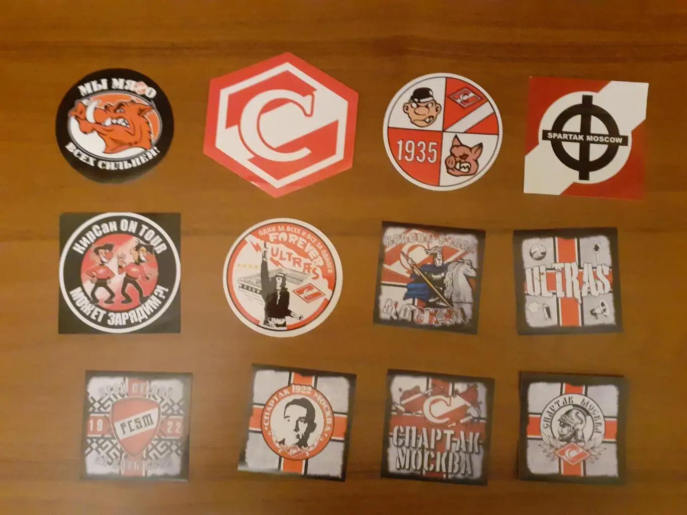 Стикер фанатский Спартак Москва 12шт.