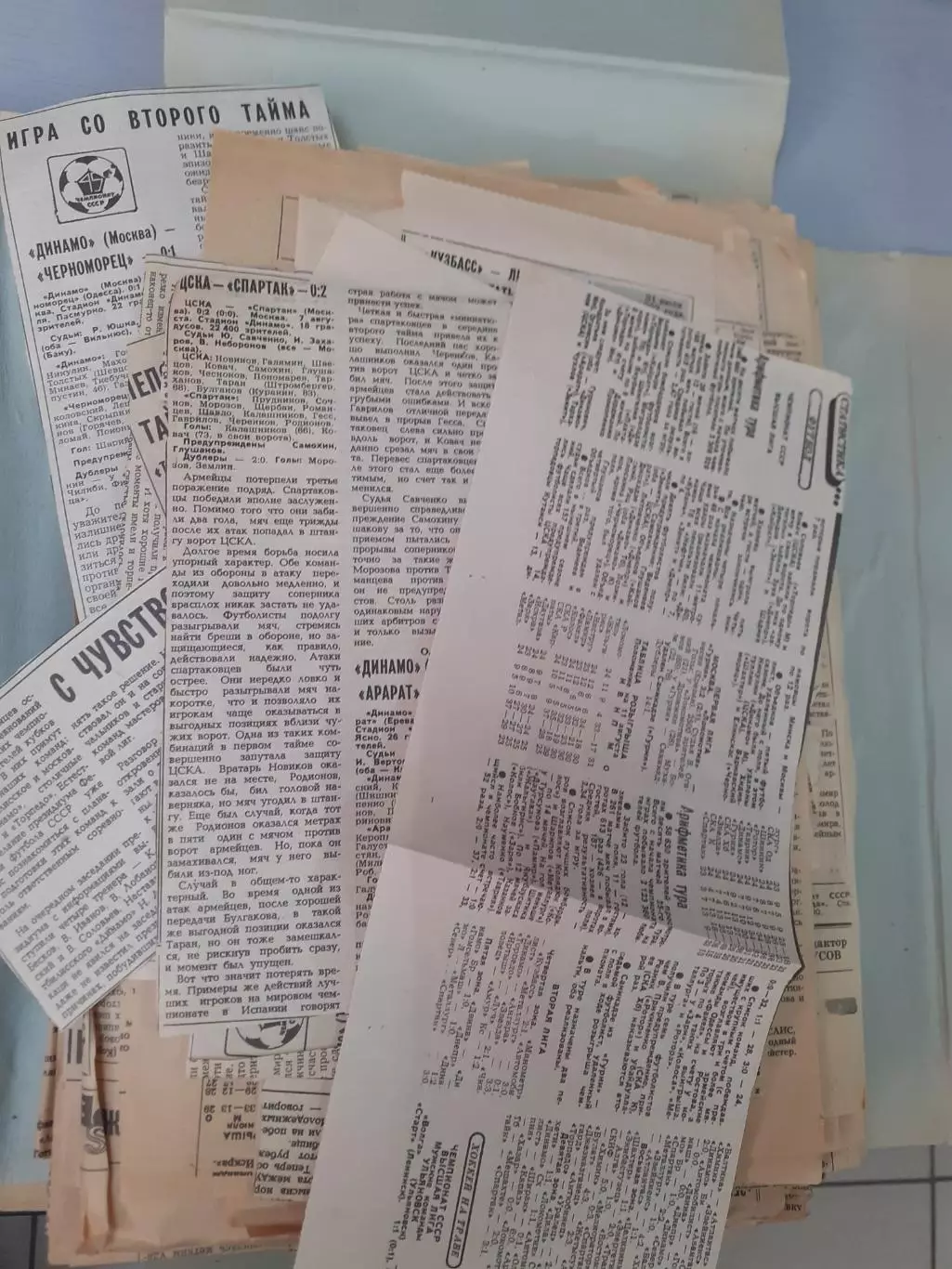 Футбол 1982, разные заметки, вырезки