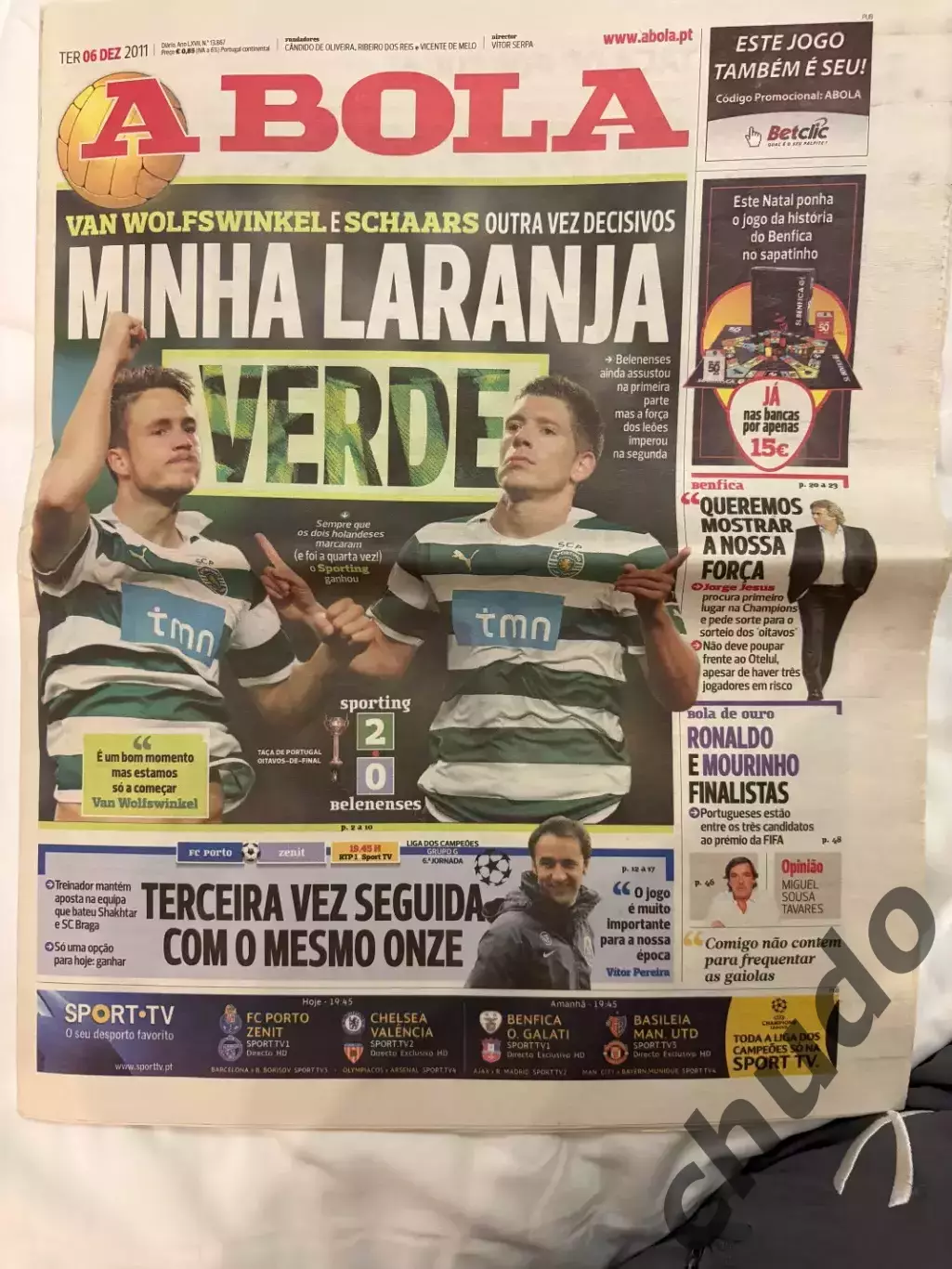 Порто - Зенит - 06.12.2011. A Bola оригинал