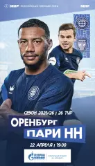 Программа! Оренбург - Пари НН Нижний Новгород, 22.04.2026 РПЛ 26 тур