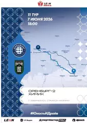 Программа! Оренбург-2 - Химик Дзержинск, 07.06.2026 2 Лига Б 11 тур