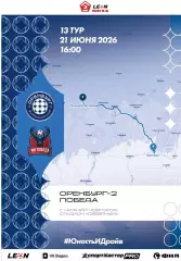 Программа! Оренбург-2 - Победа Нижний Новгород, 21.06.2026 2 Лига Б 13 тур