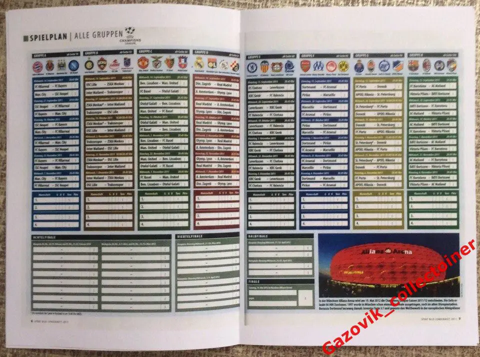 Sport Bild. Представление ЦСКА и Зенита в Лиге Чемпионов ЛЧ 2011/12 2