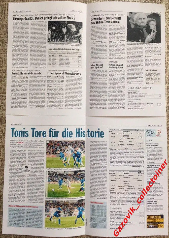 Превью и отчет к матчу Зенит (Санкт-Петербург) - Байер (Леверкузен), 10.04.2008 1