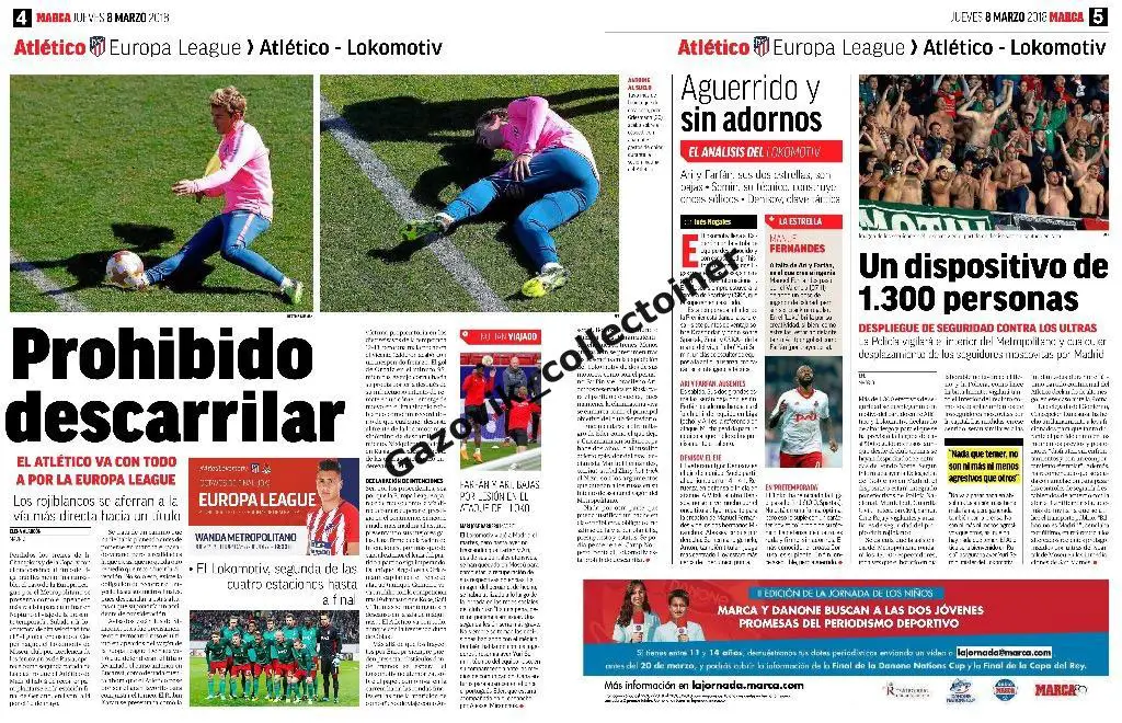 Атлетико Мадрид Испания - Локомотив Москва Россия, 08.03.2018 - MARCA 1